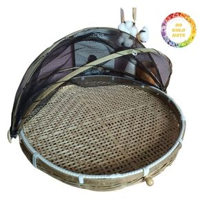 Cesta de bambú plana para vencería de alto volumen, varios tamaños, fabricante de Vietnam - Product Image 3