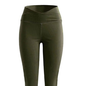 Leggings Scrunch pour femmes Pantalon de yoga côtelé avec effet lifting Coupe de compression de haute qualité et ceinture élastique - Product Image 6