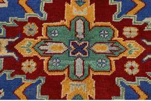 Antique Blue 7x9 Tapis en laine design persan de haute qualité Tapis en coton noué à la main PET Friendly Non-Slip Low Pile pour le salon - Product Image 6