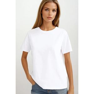 T-shirt Basic con collo da bicicletta a manica corta da donna - Product Image 3