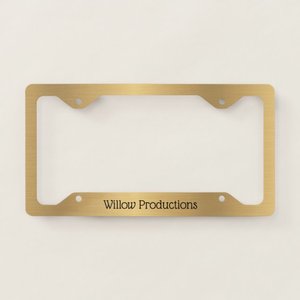Marco de Matrícula Dorado Promocional para Negocios, Soporte para Placa de Matrícula de Coche, Hecho de Aluminio LED Duradero, Acero Inoxidable, Plástico y Acero - Product Image 1