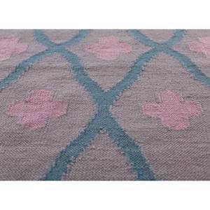 Alhambra Boho Alfombras de lana de tejido plano ADWL-13208 en rosa y morado para adolescentes, para dormitorio, sala de estar o pasillo, rectangulares y afelpadas - Product Image 3