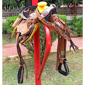 High Quality Premium <b>Leather</b> Western Horse Saddle Beautifully <b>Organised</b> Handmade Saddle - Product Image 6