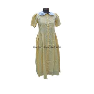 Vestido Midi de Verano para Mujer, Estilo Vintage Moderno, 100% Algodón, Mangas Cortas, Cuello Peter Pan con Botones, Estampado Floral, Ecológico, para la Playa - Product Image 3