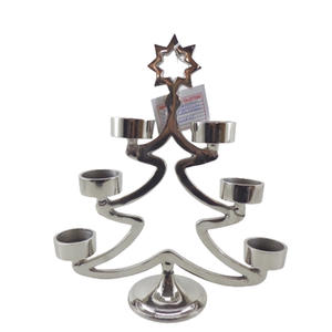 เชิงเทียนอลูมิเนียมนิกเกิลนูนแบบทันสมัยทำด้วยมือสำหรับวางบนโต๊ะและตกแต่งบ้านคริสมาสต์จำนวนมาก - Product Image 1