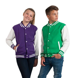 Vestes universitaires en coton pour enfants de haute qualité Vestes d'école de baseball professionnelles sur mesure avec col montant Produit le plus vendu - Product Image 4