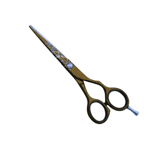 กรรไกรตัดเหล็กเคลือบกระดาษแฟนซีแหวนเงินปรับแต่งได้เครื่องมือความงามช่างตัดผมร้านเสริมสวย - Product Image 1