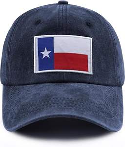 Sombreros de la bandera del estado de Texas para hombres y mujeres, gorra de béisbol del estado de Estrella Solitaria bordada de algodón vintage - Product Image 1