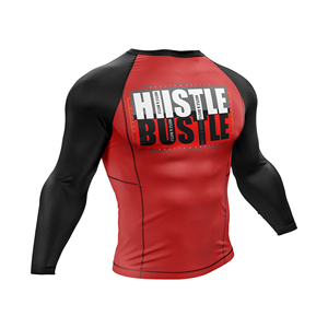 Gimnasio Atlético transpirable de poliéster de alta calidad de manga larga de compresión para hombre con logotipo personalizado al por mayor - Product Image 3