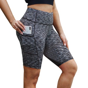 Short de Yoga de sport pour femmes à séchage rapide de haute qualité personnalisé Scrunch Butt Bikers Booty Compression respirant motif décoration - Product Image 5