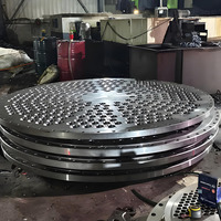 Plaque de tubes forgée ASME TEMA en acier inoxydable 304L usinée CNC pour échangeur de chaleur, système de réfrigération CVC