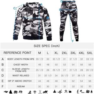 Hot Summer Logo personnalisé Polyester Tech polaire Full Zip Survêtement à capuche personnalisé CAMO Design deux pièces Jogging ensemble grande taille - Product Image 5