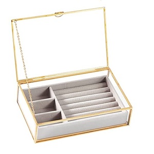 Hot Selling Gift Packaging Rectangular Shape Trinket <b>Box</b> Women Girls Earring <b>Necklace</b> Bracelet Jewellery Storage <b>Box</b> - Product Image 1