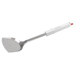 LILLO STILE Chrome and White 0756 Stainless Steel BBQ <b>Burger</b> <b>Spatula</b> 35.5x9.7cm for Grilling and Serving - Product Image 1