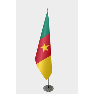 Customizable Official Cameroon Indoor <b>Flag</b> Digital Printing Aluminum Fiberglass <b>Pole</b> Satin Nylon Plastic Vinyl Silk Materials - Product Image 1