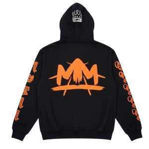 Sudadera con Capucha Negra con Estampado Gráfico para Hombre, Felpa de Algodón Grueso, Sudadera con Capucha Estilo Urbano, Suministro OEM - Product Image 2