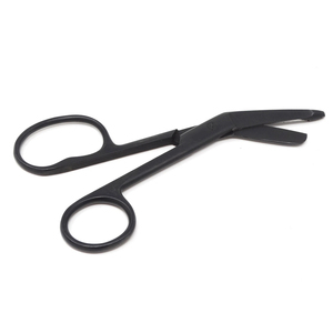 Ciseaux d'opération en gros à revêtement noir avec sonde latérale en acier métallique à usage unique ciseaux de pansement chirurgical pour usage hospitalier - Product Image 4