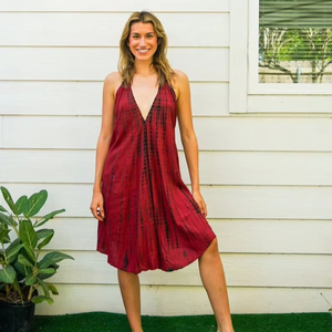 Tie Dye Maxi Dress con diseño de moda Woven Casual Wear con mangas Sweet Style ¡Compre ahora! Exportado por distribuidores - Product Image 1