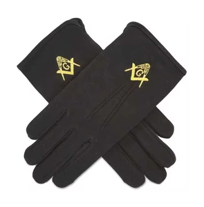 Gants blancs de broderie maçonnique personnalisée gant de franc-maçon en coton de haute qualité Royal Arch logo gants maçonniques blancs - Product Image 6