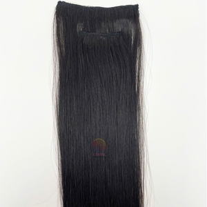 100% de haute qualité non transformés vierge vietnamien cheveux humains soyeux droite DD 2 pièces 20G noir Clip dans les cheveux humains - Product Image 4