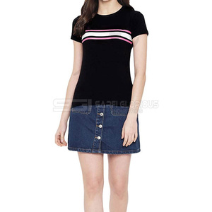 T-shirt basique en coton pour femmes, manches courtes, coupe ajustée, décontracté, respirant, doux, confortable, simple, tendance, couleur unie, été - Product Image 4