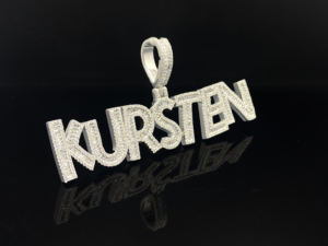 Colgante de Acero Inoxidable con Logotipo Personalizado, Estilo Hip Hop, con Diamantes de Imitación, Bañado en Rodio, para Hombre/Unisex, The Ice Legacy - Product Image 3