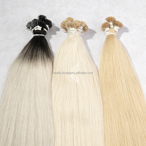 Premium Brazilian Blonde Straight I Tip Keratin Glue Bundles Venta superior Extensiones de cabello humano para mujeres - Product Image 2