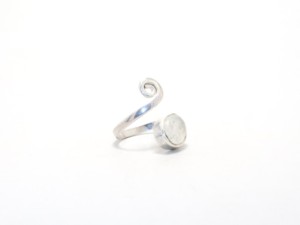 Precioso anillo de cuarzo de cristal clásico de Plata de Ley 925, diseñador en espiral de moda, joyería de ajuste inspirada en fiesta ecológica - Product Image 4