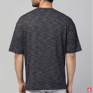 Vente en gros 2024 T-shirt vintage pour homme à manches courtes en microfibre, coupe classique, personnalisable, vierge, écologique, respirant, OEM - Product Image 3
