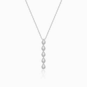 จี้เพชรสีเงินทไวไลท์พร้อมสร้อยคอแบบโซ่ - Product Image 1