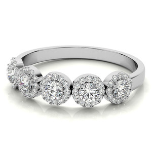 Bague pour femme en argent 925 avec trois pierres de moissanite taille brillant, sertie à griffes, perle d'eau douce, design floral classique de luxe - Product Image 4