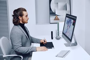 Tablette graphique sans fil Deco Pro MW BT 11x6 pouces avec 8 touches de raccourci, 2 molettes, 8192 niveaux de pression, résolution du stylet 5080LPI - Product Image 5