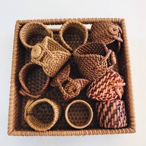 Anneaux de serviette en rotin naturel écologiques en gros, design bohème, pour mariage et dîner, origine Vietnam - Product Image 5