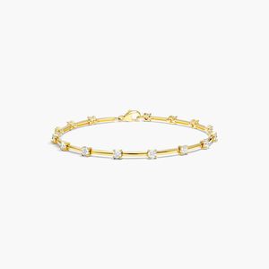 Bracelet de tennis en diamant de laboratoire de 5.00mm bijoux en or créés par un laboratoire brillant de luxe avec un look glacé pour un usage quotidien ou des cadeaux - Product Image 6
