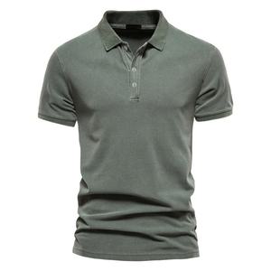 Polo de algodón 100% para hombre, Polo clásico de Color sólido, Polo de manga corta para hombre, Polo social informal de negocios de alta calidad para hombre - Product Image 3
