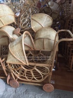 Nouveau produit poupée en rotin poussette poupée bébé literie panier jouet pour bébé enfants fabriqué par Vietnam FBA Amazon