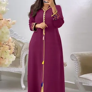 Hijab Jellaba Dress donna ricamo floreale con cappuccio manica lunga Dubai caftano marocchino 2022 Summer Fashion eleganti Maxi abiti