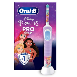 Brossette à dents électrique Oral-B Pro Princess pour enfants de 3 ans et plus - Rose, poils moyens, étanche IPX4, boîtier en alliage d'aluminium - Product Image 5