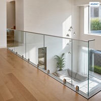 Balustrade en verre sans cadre, acier inoxydable 306, norme australienne, clôture de balcon et de piscine