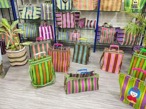 Sac de courses personnalisable, écologique, biodégradable, réutilisable, extra large, avec fermeture éclair, en nylon, rayures personnalisées, gaufrage, logo personnalisé - Product Image 3