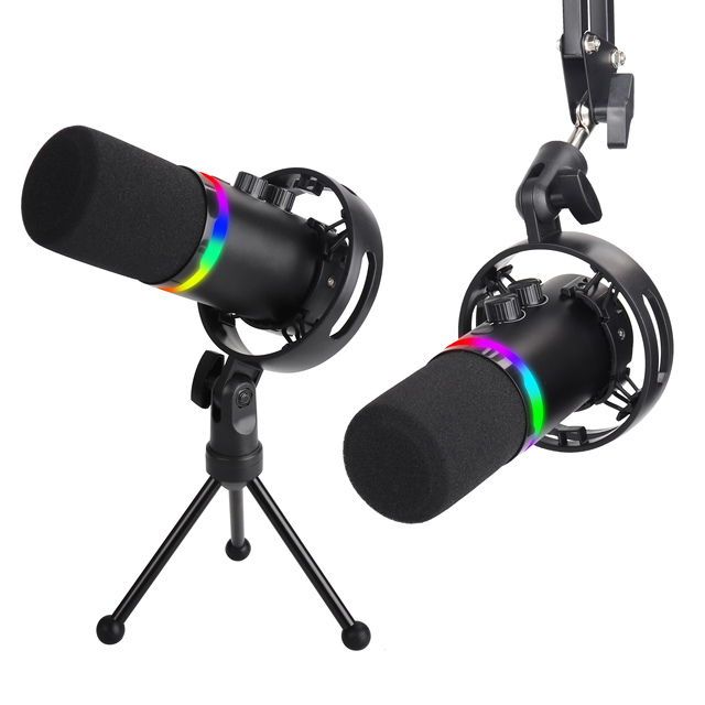 High Quality Q1 USB Type-C Condenser Microphone Dynamic Cardioid Wired Microphone for Music Players for USB Communication