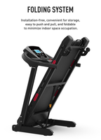 Tapis roulant commercial pliable automatique avec fonction de massage et surveillance de la fréquence cardiaque