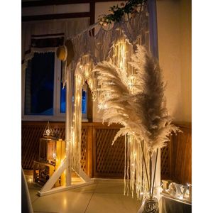 Large Macrame Wall Hanging Bohemian Cotton Rattan Handmade Art Decor for Living Room Wedding Wall Backdrop with Framed Pattern - Product Image 2
