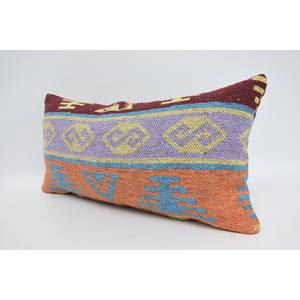 Purple Woven Bohemian Wool <b>Bolster</b> <b>Pillow</b> 12x24 Inch Luxury Eco-Friendly Non-Slip Removable Washable Vintage Pattern Home Decor - Product Image 4