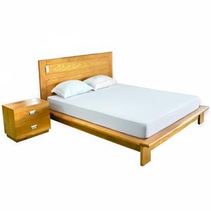 Durable Modern 3-Piece Wooden Bedroom Set with Bed Frame and Matching Bedside <b>Tables</b> for King/Full/Twin Sizes - Product Image 4