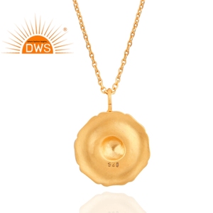 Último diseño 18K chapado en oro diseño floral colgante collar Demi joyería fina para mujer regalo para ella - Product Image 3