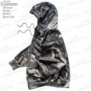 ชุดวอร์มโอเวอร์ไซส์แจ็คเก็ตมีซิปลายพรางผ้าฝ้าย100% ออกแบบได้ตามต้องการชุดวิ่งมีฮู้ดพิมพ์ลายดิจิทัล - Product Image 3