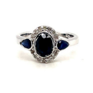 Bague en argent sterling personnalisable pour femme. 925 avec bijoux en saphir rubis émeraude verte naturelle pour mariages - Product Image 2