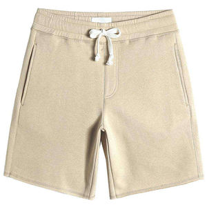 Shorts en molleton de coton épais pour hommes, couleur unie, décontractés, pour la salle de sport, avec cordon de serrage à la taille, coupe ample, bas de vêtements streetwear - Product Image 3