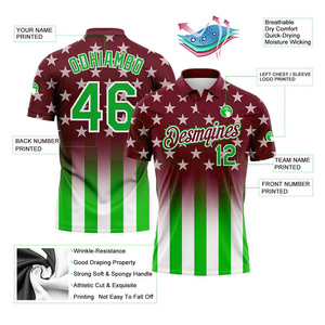 Camiseta Deportiva Polo Sublimada 100% Poliéster de Secado Rápido para Hombre, Camisetas con Cuello, Nombre de Equipo Personalizado, Camisetas de Fútbol - Product Image 3